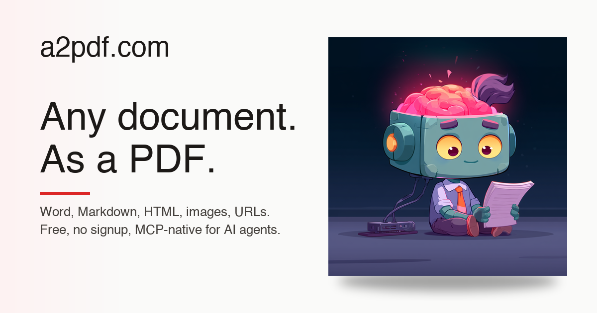 HTTP API — Free PDF conversion API · a2pdf
